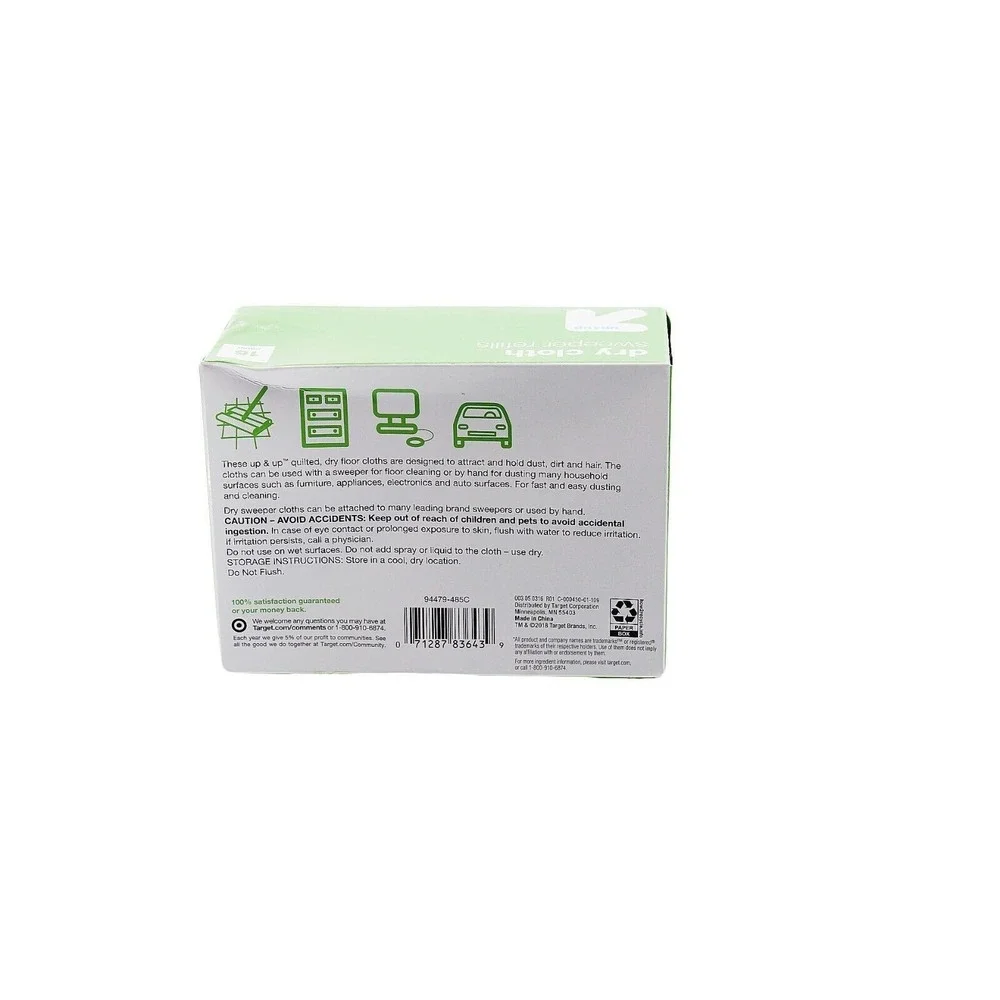 Floor Sweepers Dry Cloths 2 Pack Up & Up Dry Cloth Sweeper Refills 16 Ct Distr